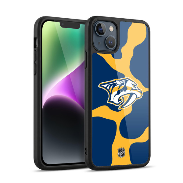 NHL Nashville Predators Cow Pattern Gel Armour Case For Apple iPhone 14 Plus