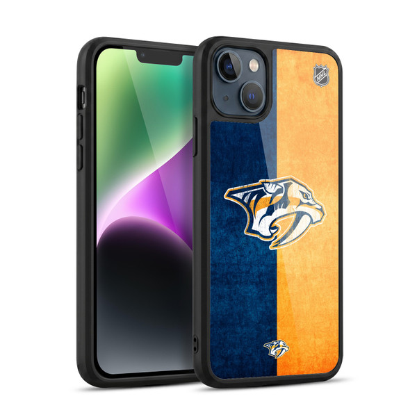 NHL Nashville Predators Half Distressed Gel Armour Case For Apple iPhone 14 Plus