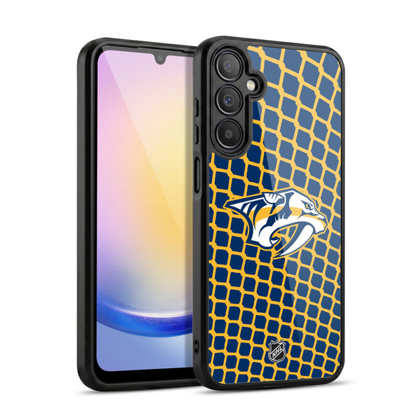 NHL Nashville Predators Net Pattern Gel Armour Case For Samsung Galaxy A25 5G