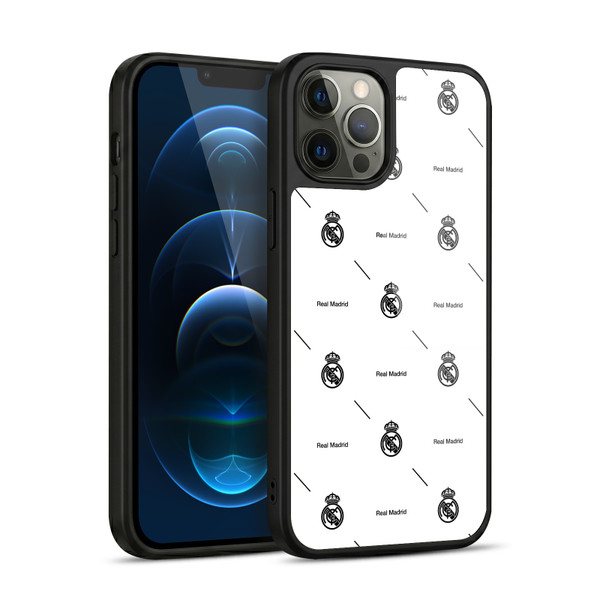 Real Madrid CF Legend Black Logo Pattern Gel Armour Case For Apple iPhone 12 Pro Max