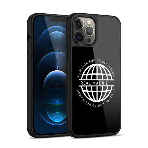 Real Madrid CF Legend White Logo Gel Armour Case For Apple iPhone 12 Pro Max