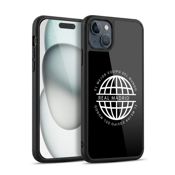 Real Madrid CF Legend White Logo Gel Armour Case For Apple iPhone 15 Plus