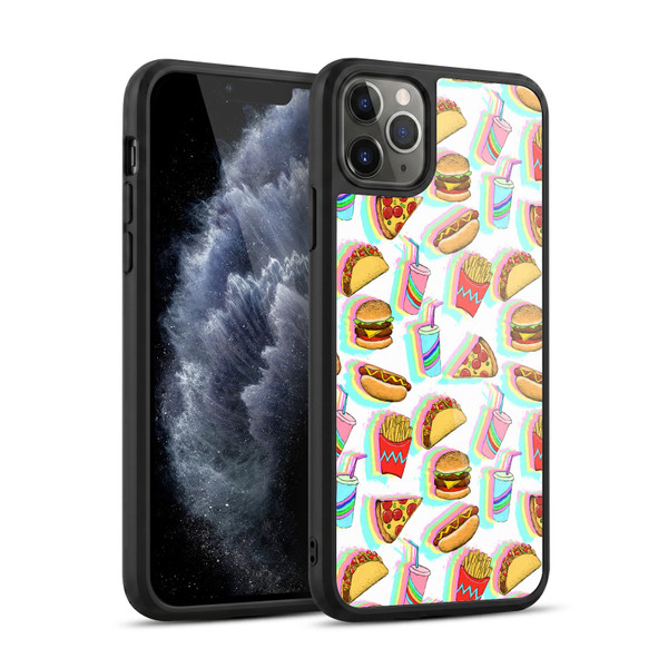 Micklyn Le Feuvre Patterns 2 Rainbow Fast Food Gel Armour Case For Apple iPhone 11 Pro Max