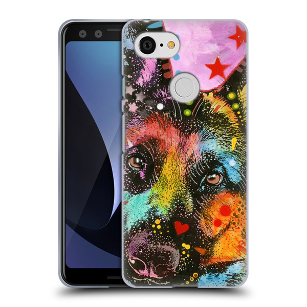 Dean Russo Dogs German Shepherd Soft Gel Case for Google Pixel 3