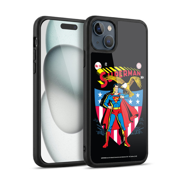 Superman DC Comics Famous Comic Book Covers Number 14 Gel Armour Case For Apple iPhone 15 Plus