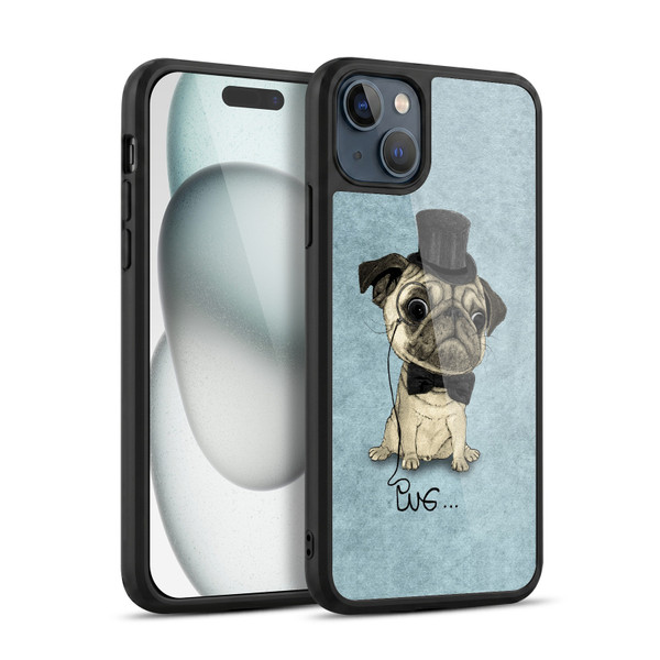 Barruf Dogs Gentle Pug Gel Armour Case For Apple iPhone 15 Plus