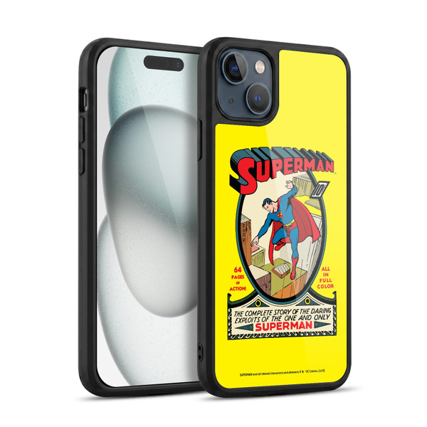 Superman DC Comics Famous Comic Book Covers Number 1 Gel Armour Case For Apple iPhone 15 Plus