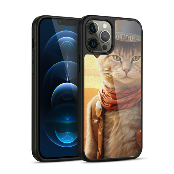 Michael David Ward Animals Kitty Cowboy Gel Armour Case For Apple iPhone 12 Pro Max