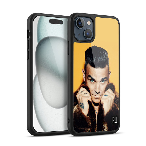 Robbie Williams Calendar Fur Coat Gel Armour Case For Apple iPhone 15 Plus