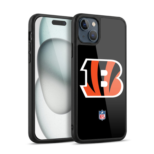 NFL Cincinnati Bengals Logo Plain Gel Armour Case For Apple iPhone 15 Plus