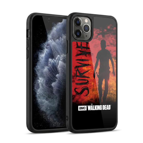 AMC The Walking Dead Typography Survive Rick Machete Gel Armour Case For Apple iPhone 11 Pro Max