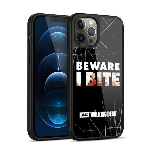 AMC The Walking Dead Typography I Bite Gel Armour Case For Apple iPhone 12 Pro Max