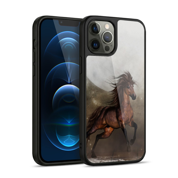 Simone Gatterwe Horses Brown Gel Armour Case For Apple iPhone 12 Pro Max