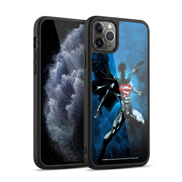 Superman DC Comics 80th Anniversary Splatter Gel Armour Case For Apple iPhone 11 Pro Max