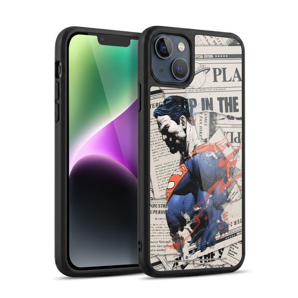 Superman DC Comics 80th Anniversary Newspaper Gel Armour Case For Apple iPhone 14 Plus