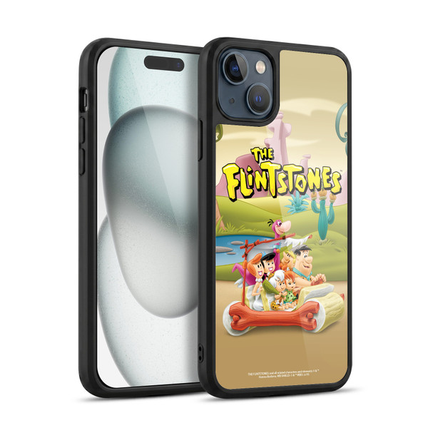 The Flintstones Characters Stone Car Gel Armour Case For Apple iPhone 15 Plus
