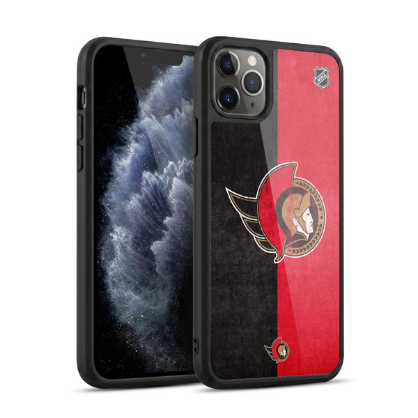 NHL Ottawa Senators Half Distressed Gel Armour Case For Apple iPhone 11 Pro Max