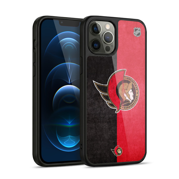 NHL Ottawa Senators Half Distressed Gel Armour Case For Apple iPhone 12 Pro Max