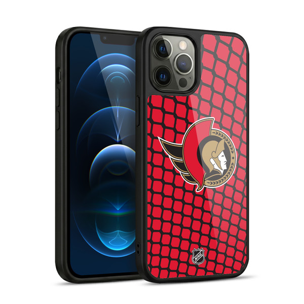 NHL Ottawa Senators Net Pattern Gel Armour Case For Apple iPhone 12 Pro Max