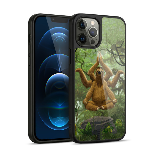 Vincent Hie Key Art Zen Sloth Gel Armour Case For Apple iPhone 12 Pro Max