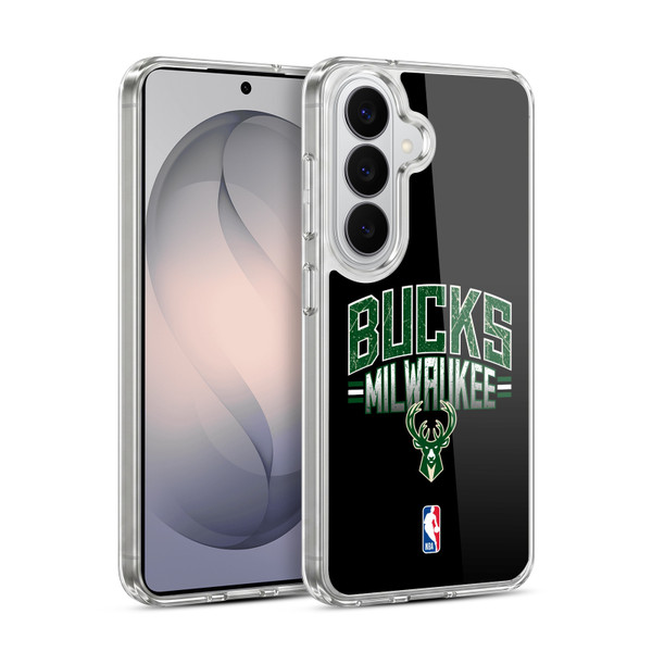 NBA Milwaukee Bucks Logo Black Soft Gel Case for Samsung Galaxy S26 Plus