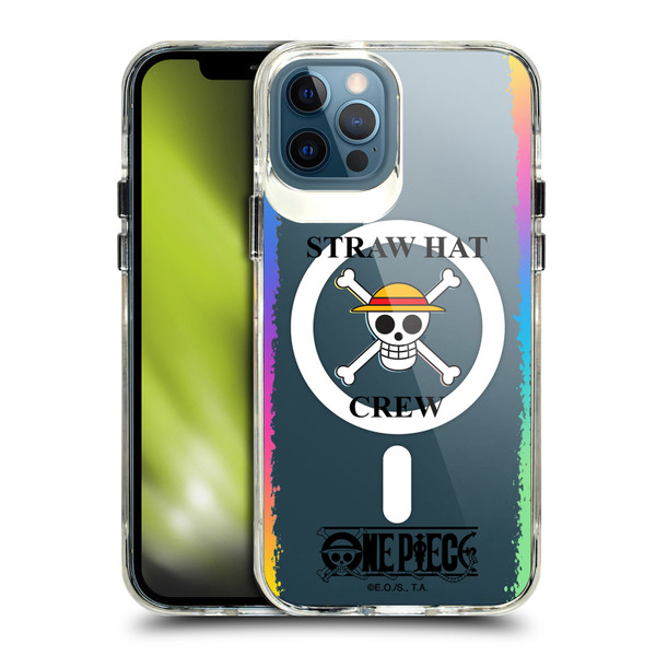One Piece Graphic Art Colourful Crew Logo Text SHOCKPROOF BUMPER CASE COMPATIBLE WITH Apple iPhone 12 / iPhone 12 Pro & MAGSAFE