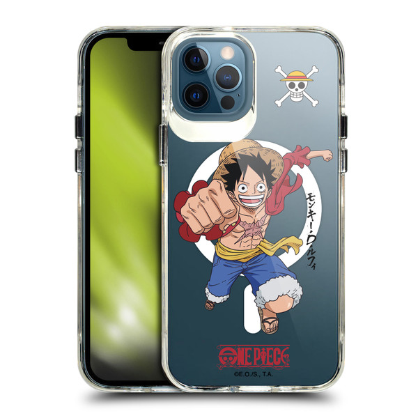 One Piece Graphic Art Luffy Text SHOCKPROOF BUMPER CASE COMPATIBLE WITH Apple iPhone 12 / iPhone 12 Pro & MAGSAFE