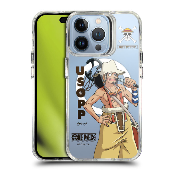 One Piece Graphic Art Usopp Text SHOCKPROOF BUMPER CASE COMPATIBLE WITH Apple iPhone 13 Pro & MAGSAFE