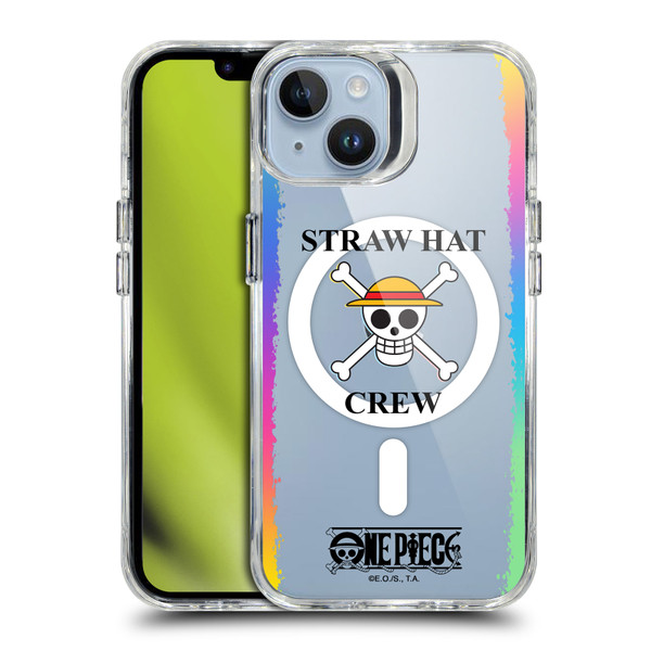 One Piece Graphic Art Colourful Crew Logo Text SHOCKPROOF BUMPER CASE COMPATIBLE WITH Apple iPhone 14 & MAGSAFE