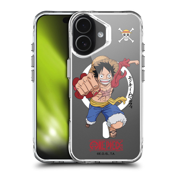 One Piece Graphic Art Luffy Text SHOCKPROOF BUMPER CASE COMPATIBLE WITH Apple iPhone 17 & MAGSAFE