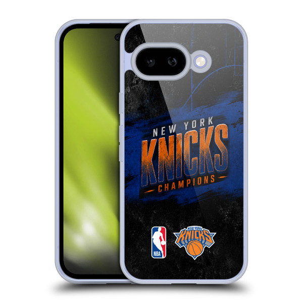 NBA 2026 Champions New York Knicks Distressed Soft Gel Case for Google Pixel 9A