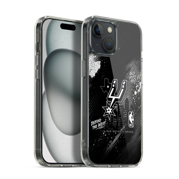 NBA San Antonio Spurs Monochrome Soft Gel Case for Apple iPhone 15 & MagSafe
