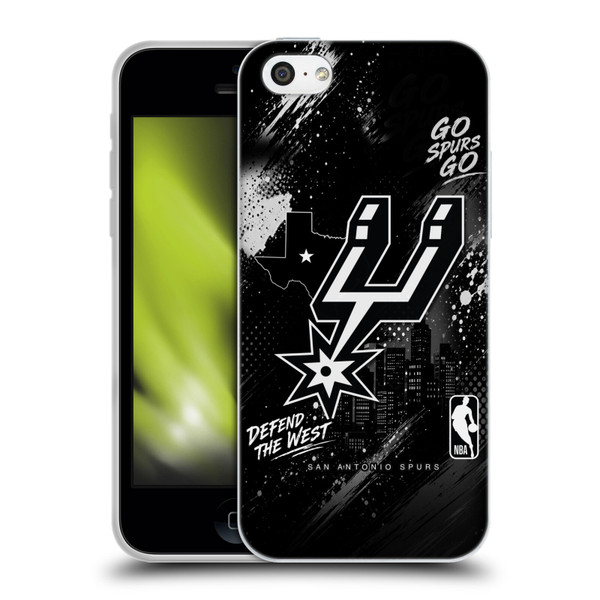 NBA San Antonio Spurs Monochrome Soft Gel Case for Apple iPhone 5c