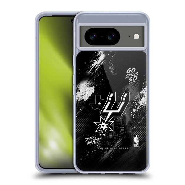 NBA San Antonio Spurs Monochrome Soft Gel Case for Google Pixel 8