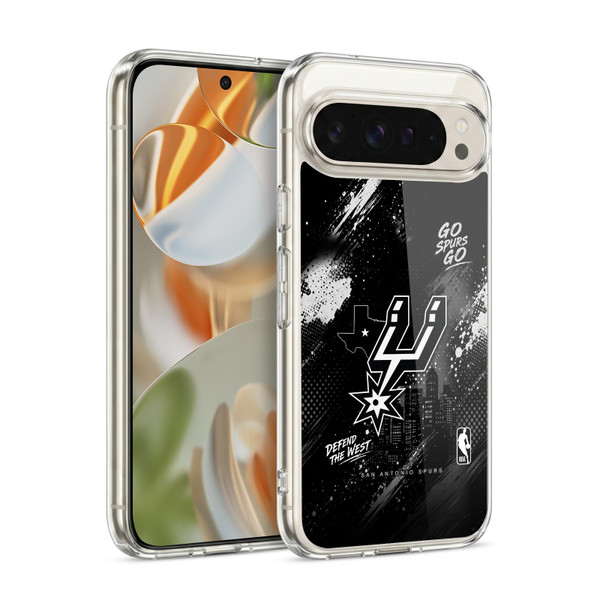 NBA San Antonio Spurs Monochrome Soft Gel Case for Google Pixel 9 / Pixel 9 Pro