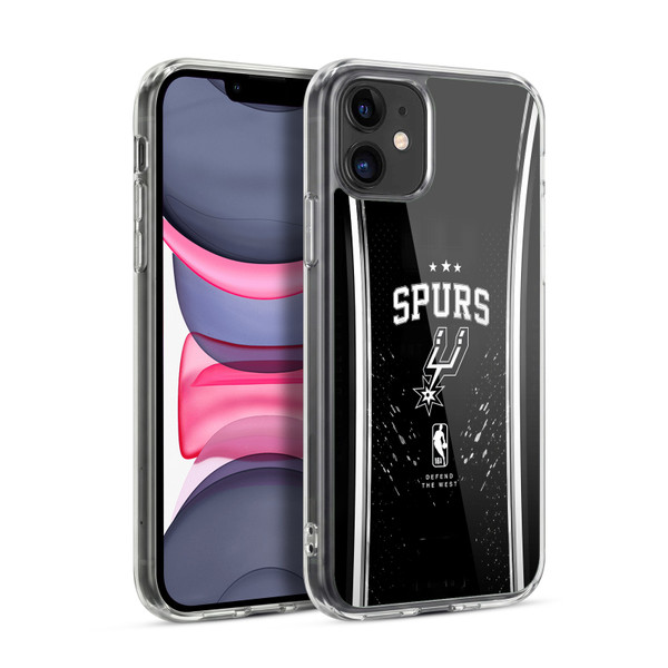NBA San Antonio Spurs Silver Line Soft Gel Case for Apple iPhone 11