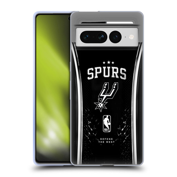 NBA San Antonio Spurs Silver Line Soft Gel Case for Google Pixel 7 Pro