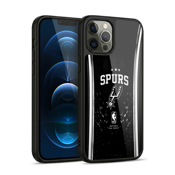 NBA San Antonio Spurs Silver Line Gel Armour Case For Apple iPhone 12 Pro Max