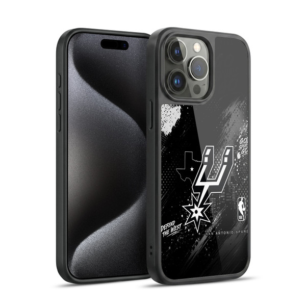 NBA San Antonio Spurs Monochrome Gel Armour Case For Apple iPhone 15 Pro Max