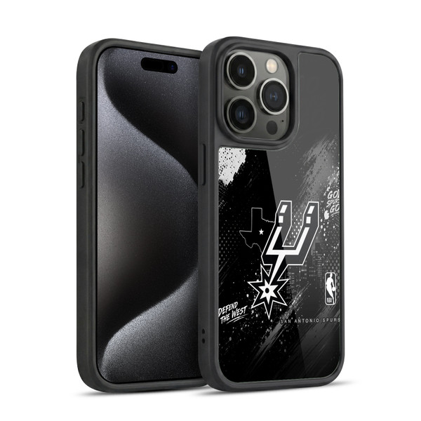 NBA San Antonio Spurs Monochrome Gel Armour Case For Apple iPhone 15 Pro