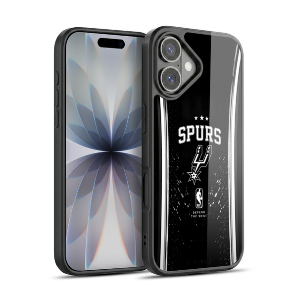 NBA San Antonio Spurs Silver Line Gel Armour Case For Apple iPhone 17