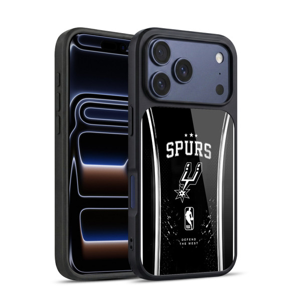 NBA San Antonio Spurs Silver Line Gel Armour Case For Apple iPhone 17 Pro