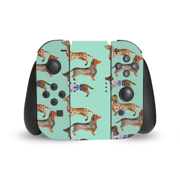 Cat Coquillette Art Mix Dachshunds Vinyl Sticker Skin Decal Cover for Nintendo Switch Joy Controller
