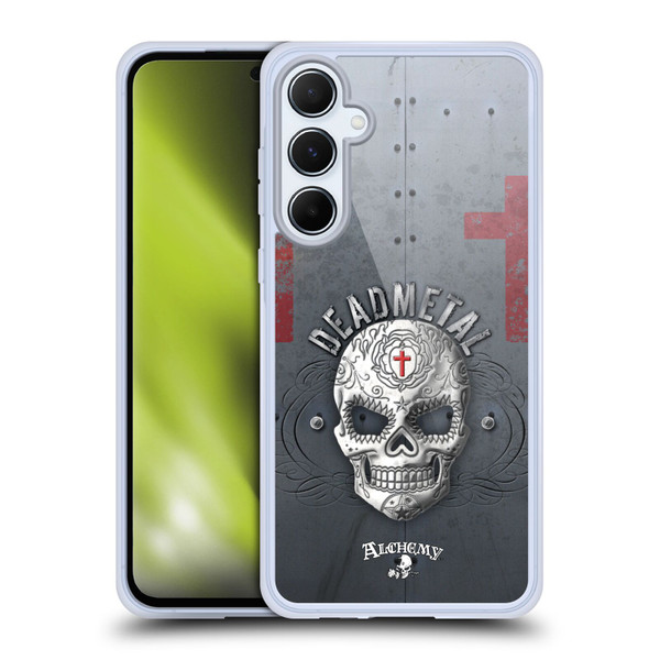 Alchemy Gothic Skull Dead Metal Soft Gel Case for Samsung Galaxy A55 5G