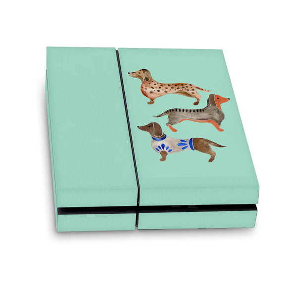 Cat Coquillette Art Mix Dachshunds Vinyl Sticker Skin Decal Cover for Sony PS4 Console