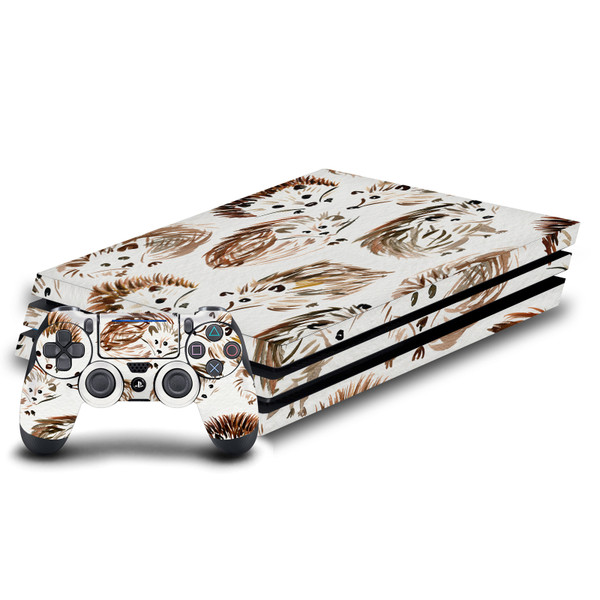 Cat Coquillette Art Mix Hedgehogs Vinyl Sticker Skin Decal Cover for Sony PS4 Pro Bundle