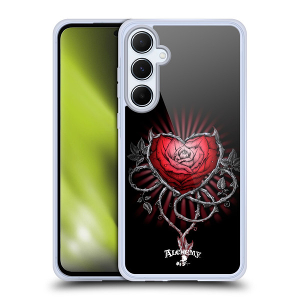 Alchemy Gothic Graphic Art Devils Rose Soft Gel Case for Samsung Galaxy A55 5G