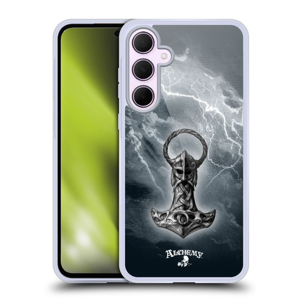Alchemy Gothic Illustration Mjolnir Hammer Soft Gel Case for Samsung Galaxy A35 5G