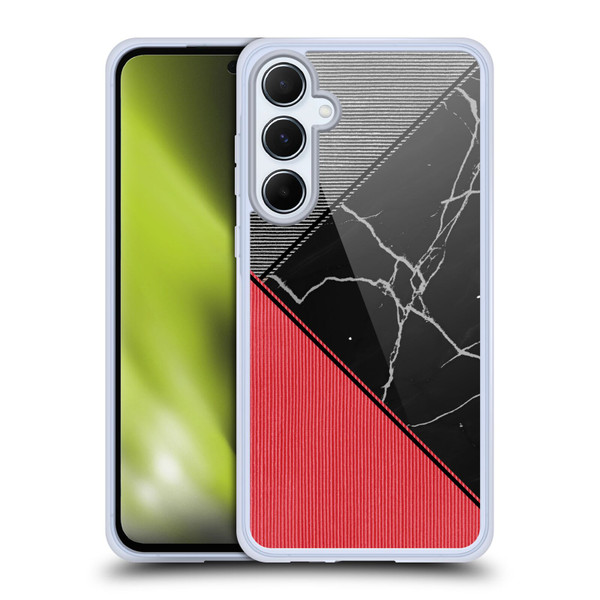 Alyn Spiller Marble Colour Block Soft Gel Case for Samsung Galaxy A55 5G