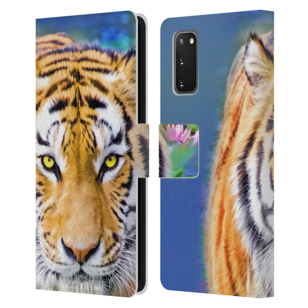 Aimee Stewart Animals Tiger Lily Leather Book Wallet Case Cover For Samsung Galaxy S20 / S20 5G